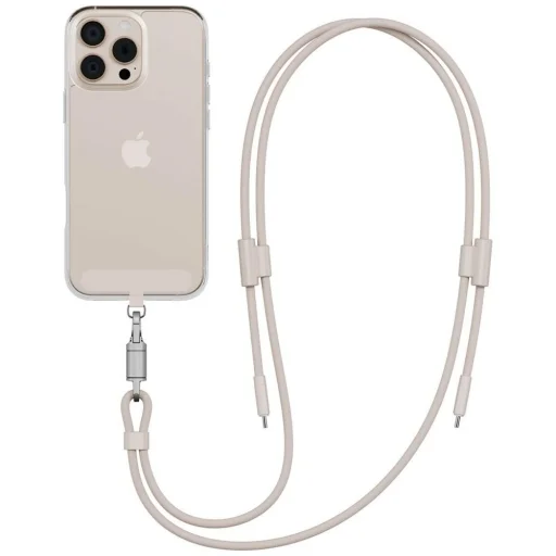USB-C kábel ENERGEA Lasso Lanyard - USB-C 1,5m 240W Piesok - 1