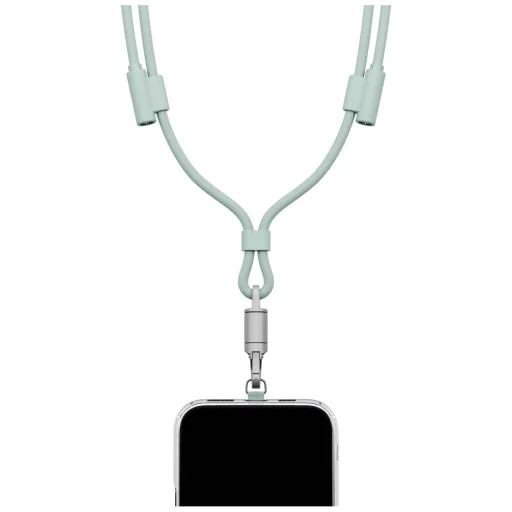 ENERGEA Lasso Lanyard kábel USB-C, telefónna retiazka – USB-C, 1.5 m, 240 W, šalviová - 2