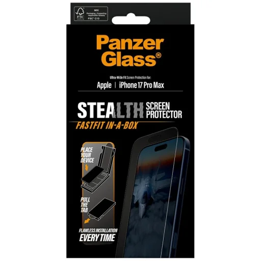 iPhone 17 Pro Max PanzerGlass Stealth Ultra-Wide Fit Fastfit tvrdené sklo - 5