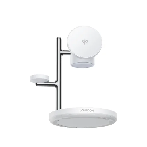 Joyroom JR-W23 Qi2 4 v 1 Bezdrôtová nabíjacia stanica – Biela - 4