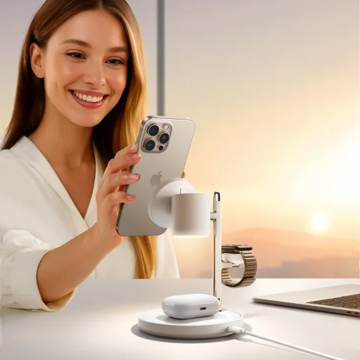 Joyroom JR-W23 Qi2 4 v 1 Bezdrôtová nabíjacia stanica – Biela - 10