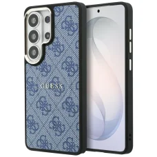 Samsung Galaxy S26 Ultra Guess 4G Reliéfny Prsteň MagSafe Puzdro Modrý