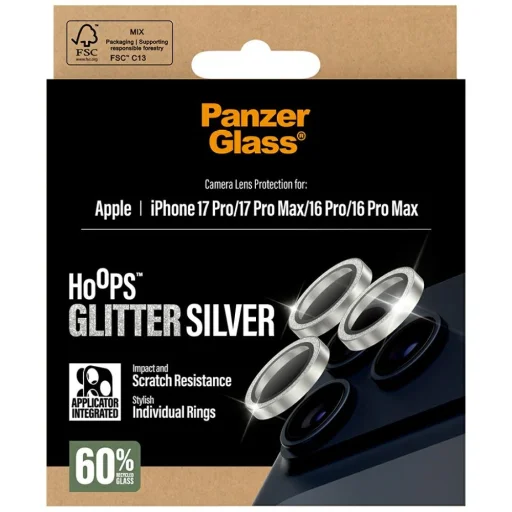 iPhone 17 Pro / 17 Pro Max / 16 Pro PanzerGlass Hoops Glitter ochranné sklo na objektív - 5