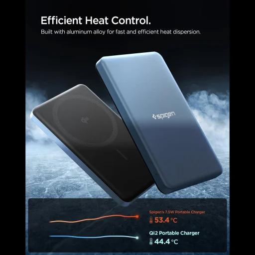 Spigen EA2205MQ Essential MagSafe Power Bank 5000mAh 22.5W Qi2 Tyrkysová - 5