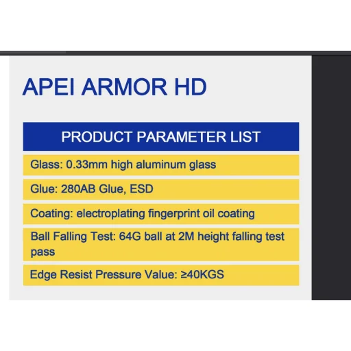 iPhone 17 Pro Max ochranné sklo Premium Apei Armor HD - 6