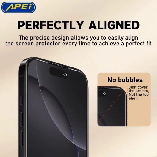 iPhone 17 Pro Max ochranné sklo Premium Apei Armor HD - 4