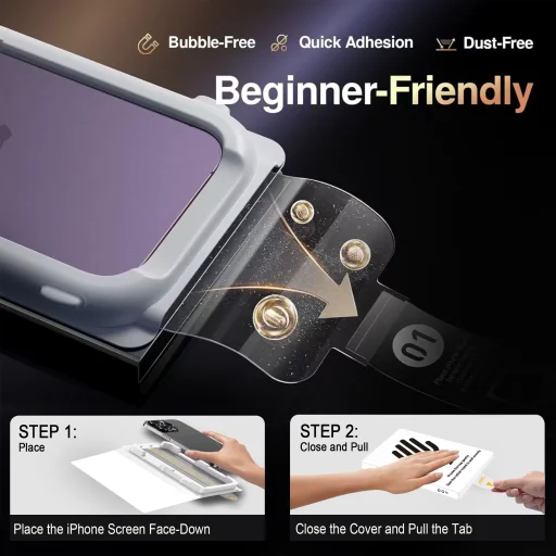 iPhone 17 Pro Max Privacy ochranné sklo Prémium Apei MagicBox Armor Privacy - 4