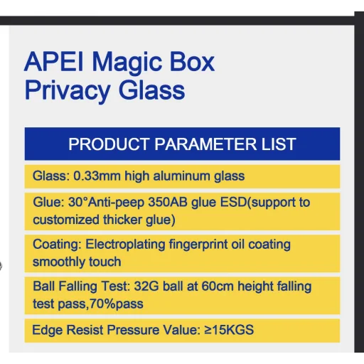 iPhone 17 Pro Max Privacy ochranné sklo Prémium Apei MagicBox Armor Privacy - 6