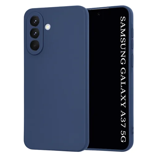 Techsuit - SoftFlex - Samsung Galaxy A37 5G - Tmavomodré puzdro - 1