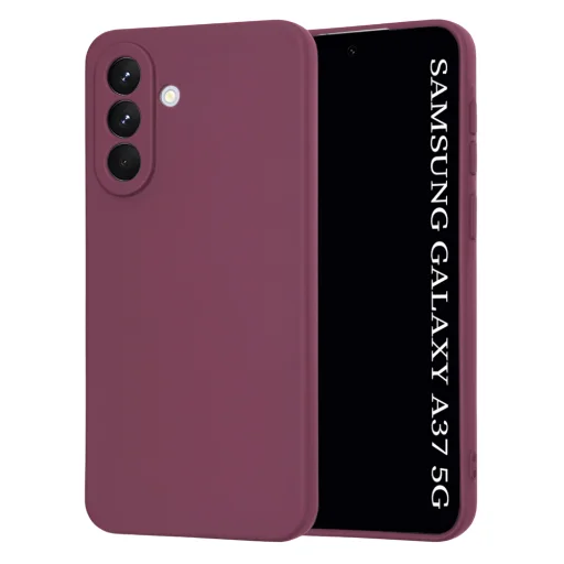 Techsuit - SoftFlex - Samsung Galaxy A37 5G - slivkovo-červený obal - 1