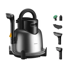 Deerma - Parný tepovač textilu (BY700 S) - 1700W, 100°C para, 13kPa sací výkon, 5 v 1 kefy - Čierna