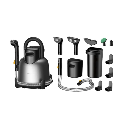 Deerma - Parný tepovač textilu (BY700 S) - 1700W, 100°C para, 13kPa sací výkon, 5 v 1 kefy - Čierna - 4