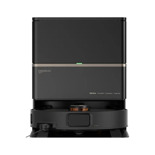 Deerma - Robotický vysávač a mop (X80 Ultra) - 23 000Pa, 360° LiDAR laserová navigácia, hlasové ovládanie - Čierna - 2