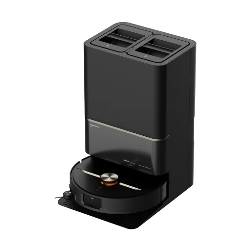 Deerma - Robotický vysávač a mop (X90 Ultra) - 28 000 Pa, 360° LiDAR Navigácia, Automatická čistiaca stanica, Hlasové ovládanie - Čierna - 1