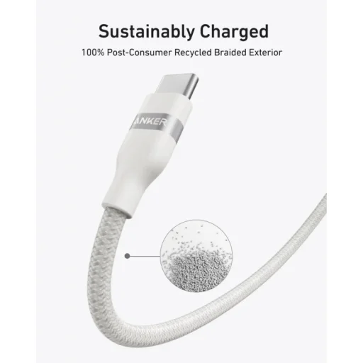 Kábel USB-C na USB-C Anker, 240W, 0.9m, biely A82E2H21 - 2