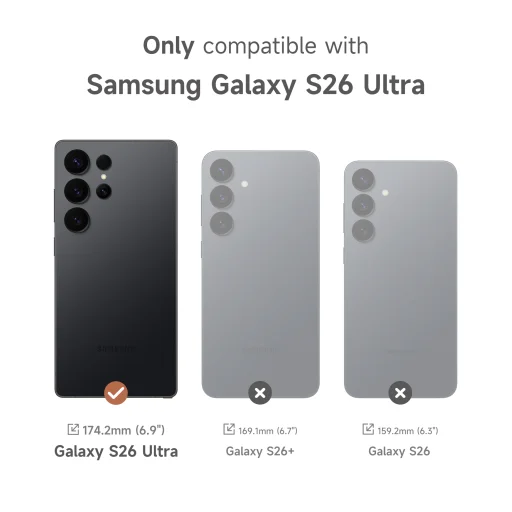 Samsung Galaxy S26 ULTRA SURITCH Magsafe puzdro s vyklápacím stojanom, čierne nárazuvzdorné - 3