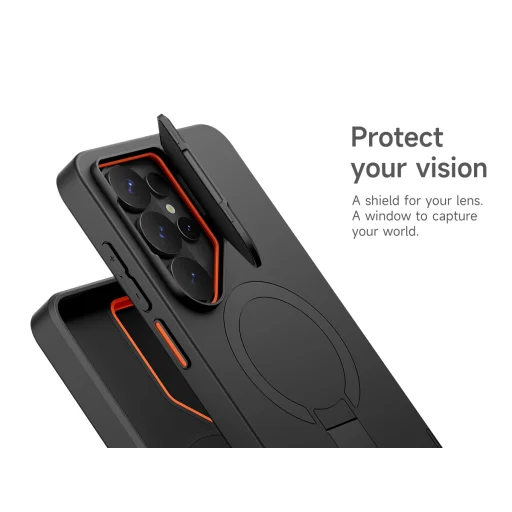 Samsung Galaxy S26 ULTRA SURITCH Magsafe puzdro s vyklápacím stojanom, čierne nárazuvzdorné - 8