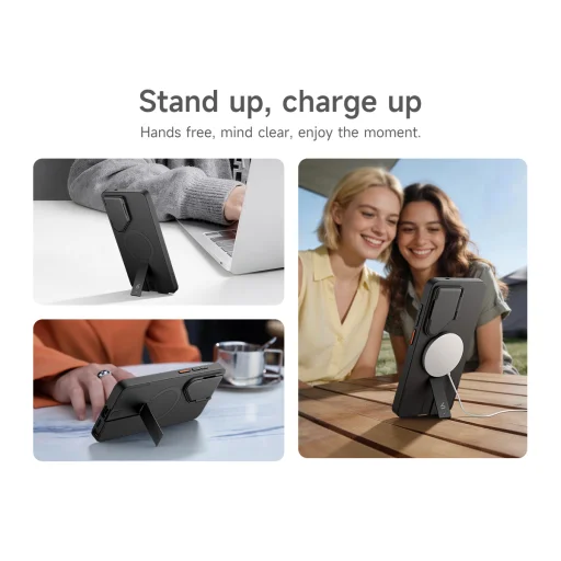 Samsung Galaxy S26 ULTRA SURITCH Magsafe puzdro s vyklápacím stojanom, čierne nárazuvzdorné - 10