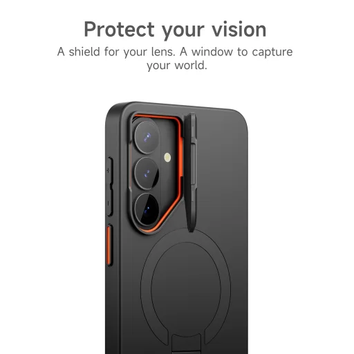 Samsung Galaxy S26 SURITCH Magsafe puzdro s výklopným stojanom, čierne nárazuvzdorné - 2