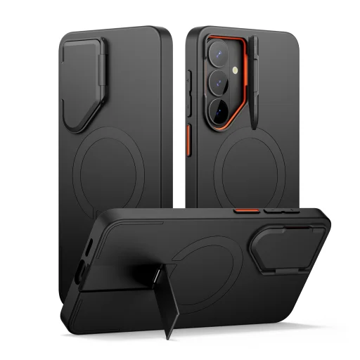 Samsung Galaxy S26 SURITCH Magsafe puzdro s výklopným stojanom, čierne nárazuvzdorné - 1