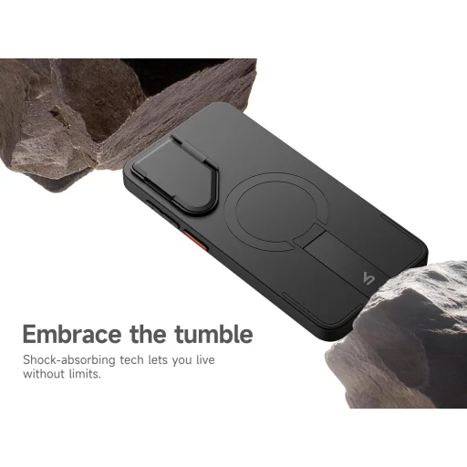 Samsung Galaxy S26 SURITCH Magsafe puzdro s výklopným stojanom, čierne nárazuvzdorné - 8