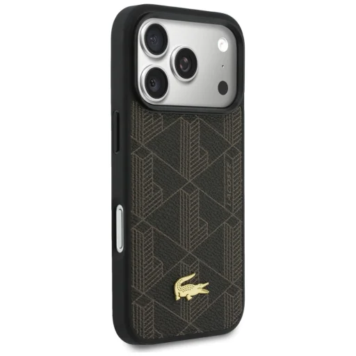 iPhone 17 Pro Lacoste PVC Blend set krytu a peňaženky hnedý kryt - 3