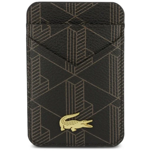 iPhone 17 Pro Lacoste PVC Blend set krytu a peňaženky hnedý kryt - 7