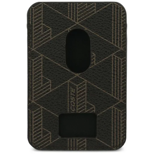 iPhone 17 Pro Max Lacoste PVC Blend kryt + set s peňaženkou, hnedý kryt - 9