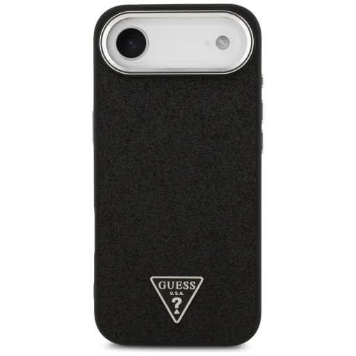 iPhone 17 Air Guess Glitter Triangle Logo MagSafe čierne puzdro - 3