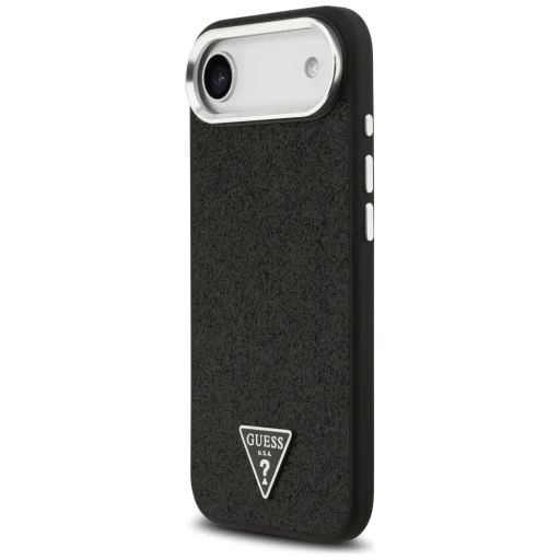 iPhone 17 Air Guess Glitter Triangle Logo MagSafe čierne puzdro - 2