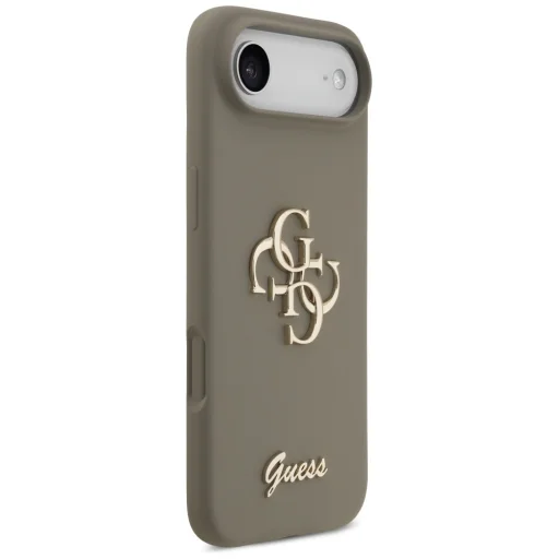 iPhone 17 Air Guess Silicone Big 4G Script hnedé puzdro - 4