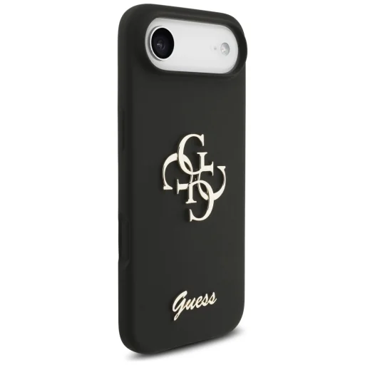 Guess Silicone Big 4G Script čierny kryt pre iPhone Air - 4