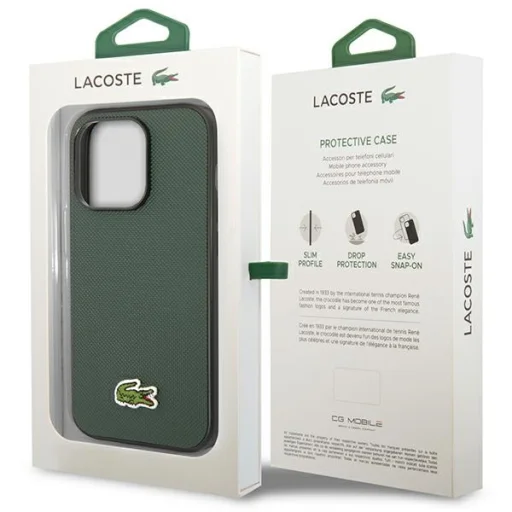 iPhone 14 Pro Max Lacoste Iconic Petit Pique zelený kryt - 8