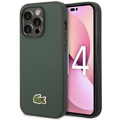 iPhone 14 Pro Max Lacoste Iconic Petit Pique zelený kryt - 1