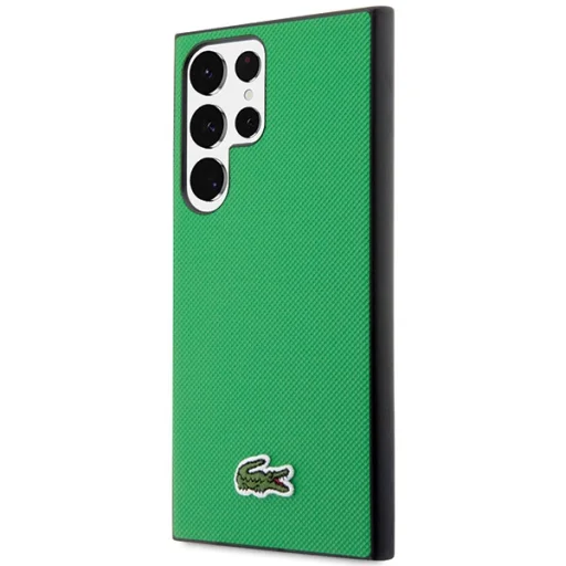 Samsung Galaxy S23 Ultra zöld tok Lacoste Iconic Petit Pique mintával - 2