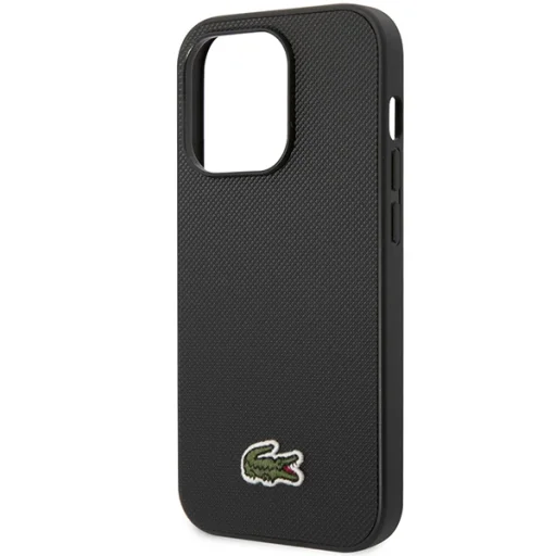 iPhone 14 Pro Max Lacoste LCHMP14XPVCK fekete tok ikonikus Petit Pique mintával és MagSa - 6