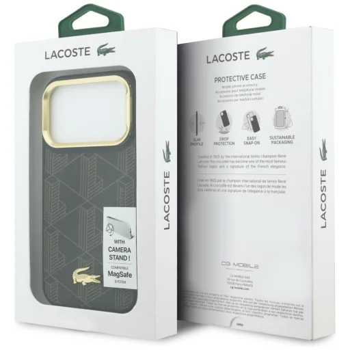iPhone 17 Pro Lacoste PVC Blend Stand puzdro hnedé - 8