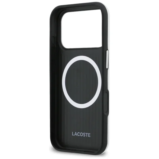iPhone 17 Pro Lacoste Semi Wrap Petit Pique MagSafe kryt svetlosivý - 7