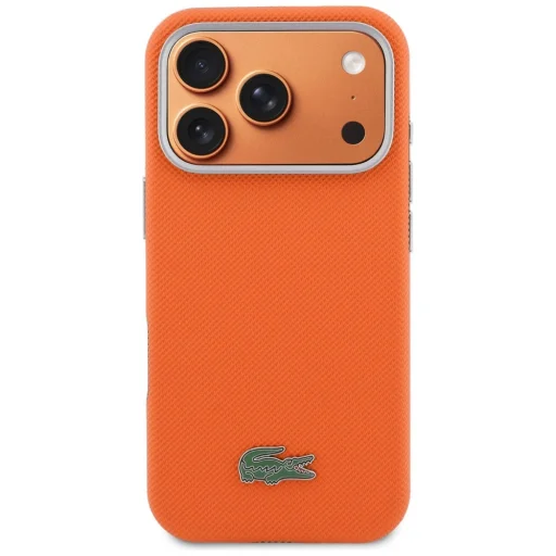 iPhone 17 Pro puzdro Lacoste Semi Wrap Petit Pique MagSafe oranžové - 3