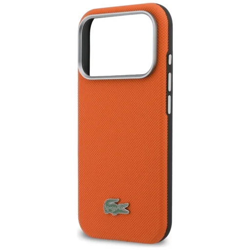 iPhone 17 Pro puzdro Lacoste Semi Wrap Petit Pique MagSafe oranžové - 6