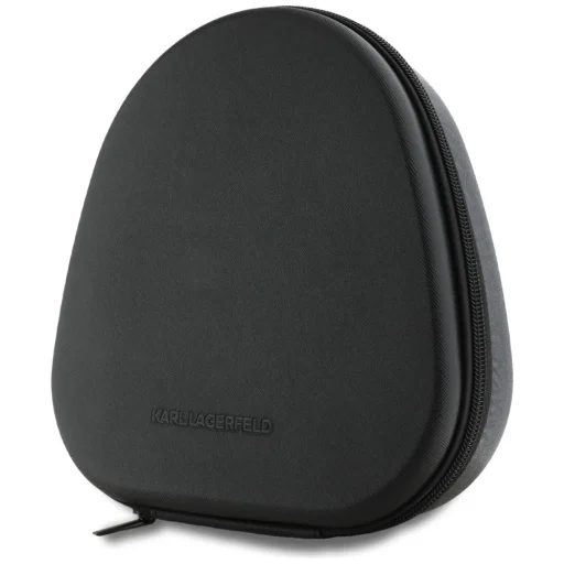 Slúchadlá cez uši Karl Lagerfeld Saffiano podlhovasté Bluetooth ANC sivé - 5