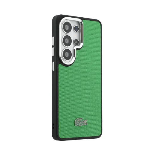 Lacoste Petit Pique Metal Logo Magnetické puzdro pre Samsung Galaxy S26 Ultra estragónová zelená - 4