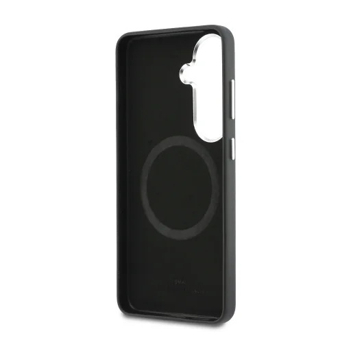 BMW Signature magnetické puzdro z PU kože s kovovým logom pre Samsung Galaxy S26, čierne - 6