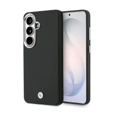 BMW Signature PU Leather Metal Logo magnetické puzdro pre Samsung Galaxy S26 Plus - čierne