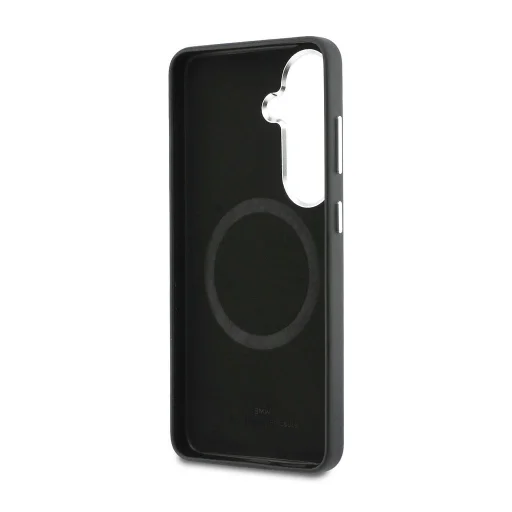 BMW Signature PU Leather Metal Logo magnetické puzdro pre Samsung Galaxy S26 Plus - čierne - 6