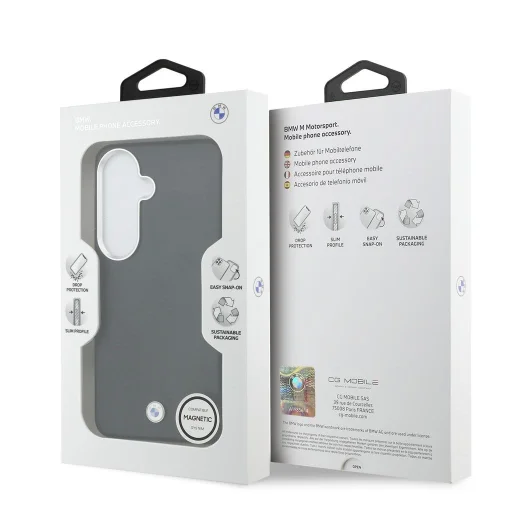 BMW Signature PU Leather Metal Logo magnetické puzdro pre Samsung Galaxy S26 Plus - čierne - 7