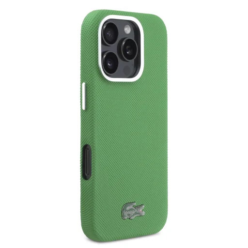 Lacoste PVC Iconic Petit Pique Metal Logo MagSafe kryt pre iPhone 16 Pro Estragon Green - 4