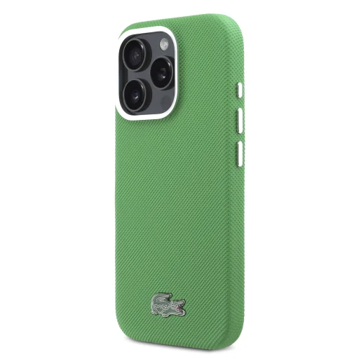 Lacoste PVC Iconic Petit Pique Metal Logo MagSafe kryt pre iPhone 16 Pro Estragon Green - 2