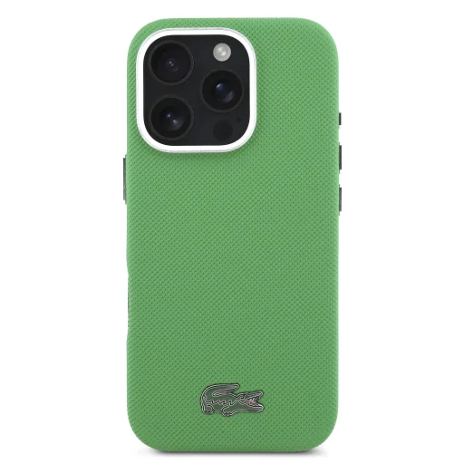 Lacoste PVC Iconic Petit Pique Metal Logo MagSafe kryt pre iPhone 16 Pro Estragon Green - 3