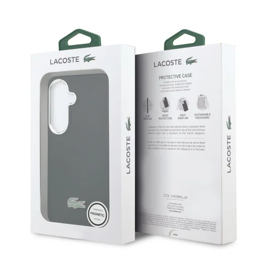 Lacoste Petit Pique Metal Logo Magnetické puzdro na Samsung Galaxy S26+ čierne puzdro - 7